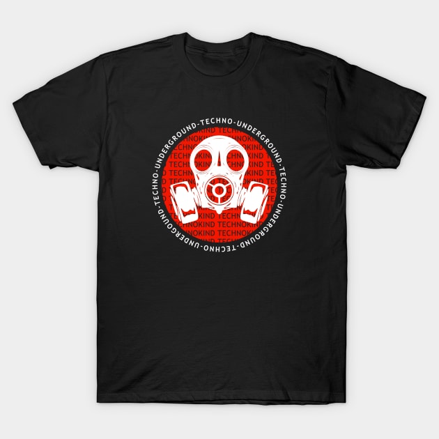 Techno music gasmask T-Shirt by shirts.for.passions